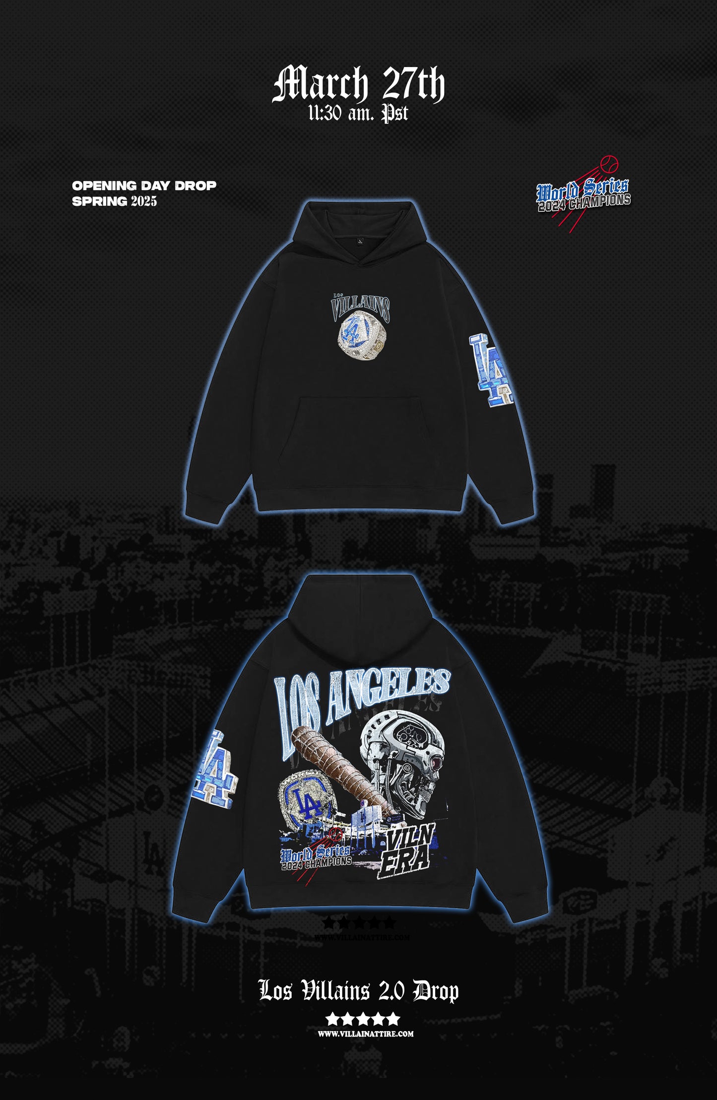 "LOS VILLAINS 2.0" PULLOVER HOODIE