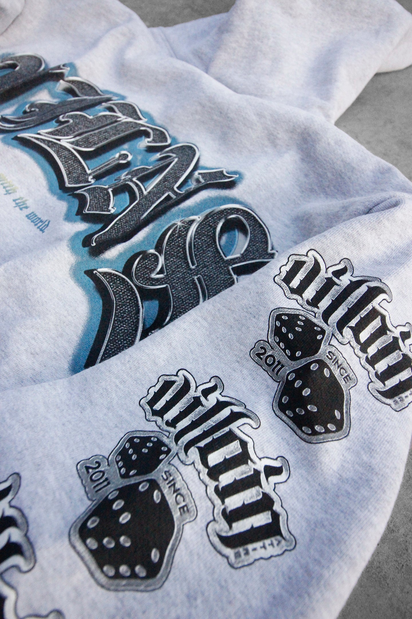 VILNS CHROME ZIP UP HOODIE / ASH GREY