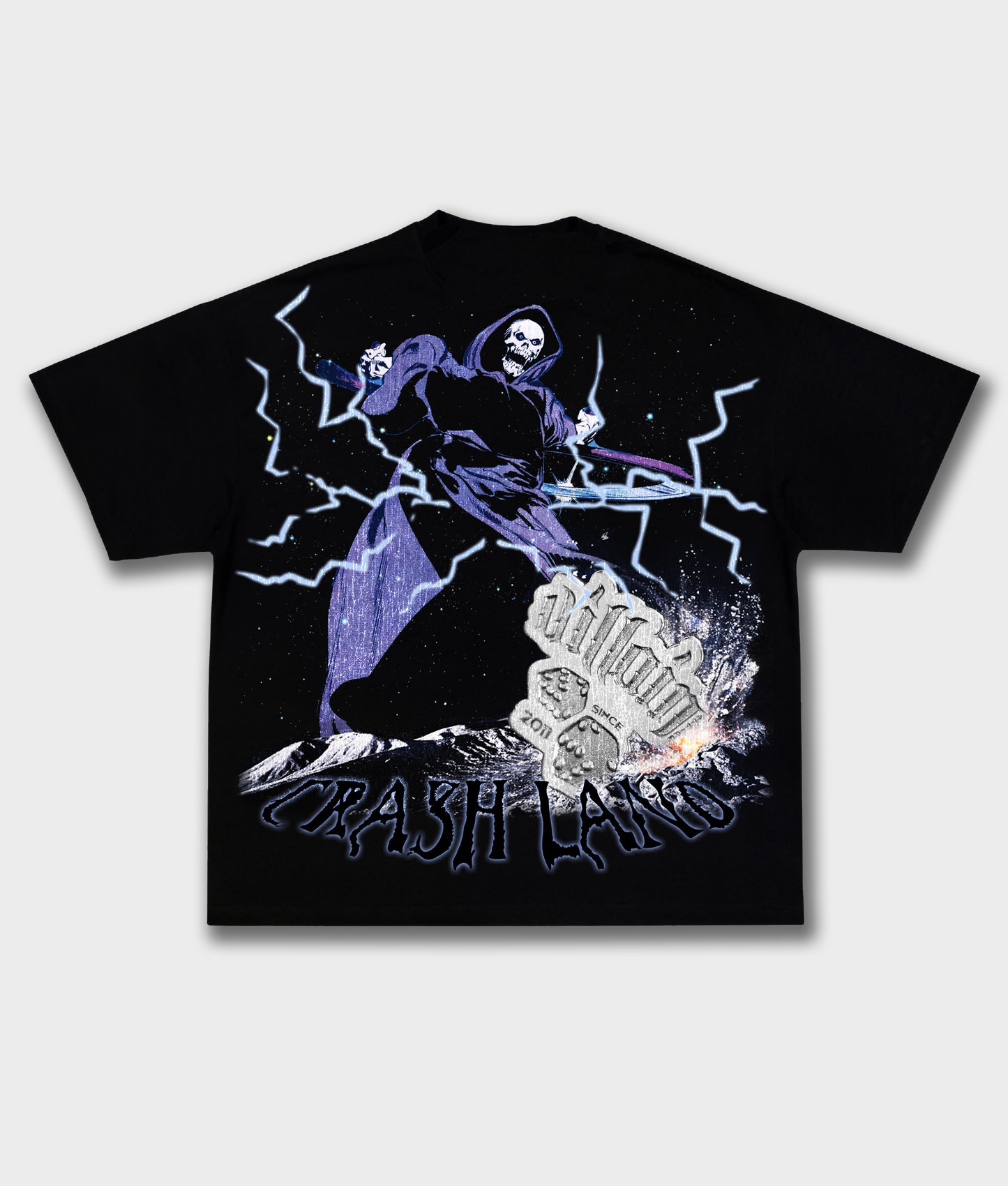 CRASH LAND TEE (BLACK)