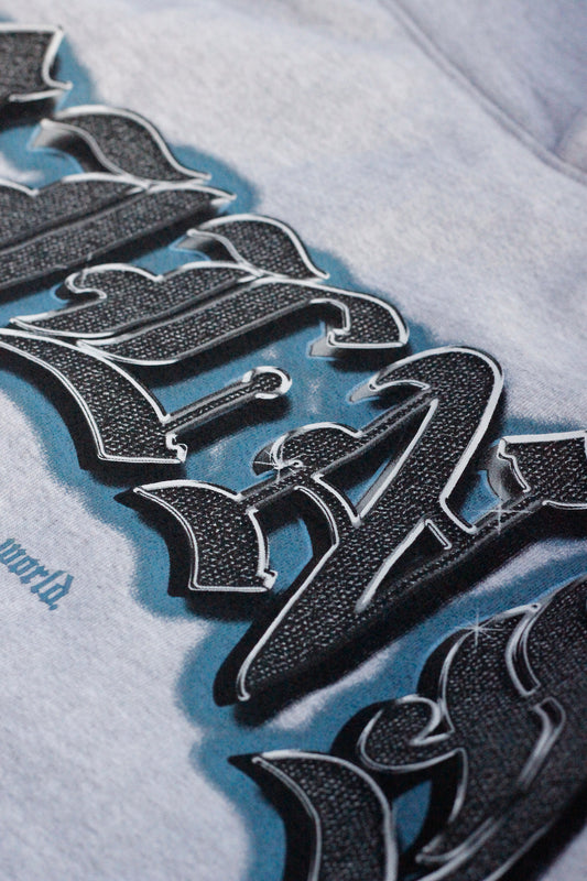 VILNS CHROME ZIP UP HOODIE / ASH GREY