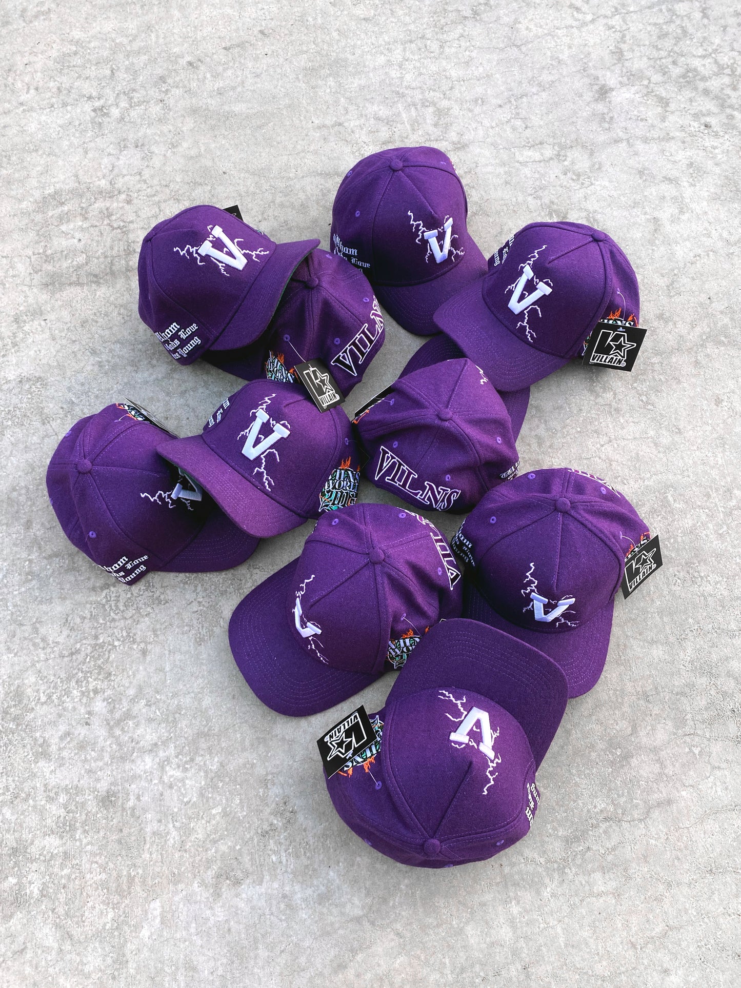 "V" Lightning Hat (Purple)