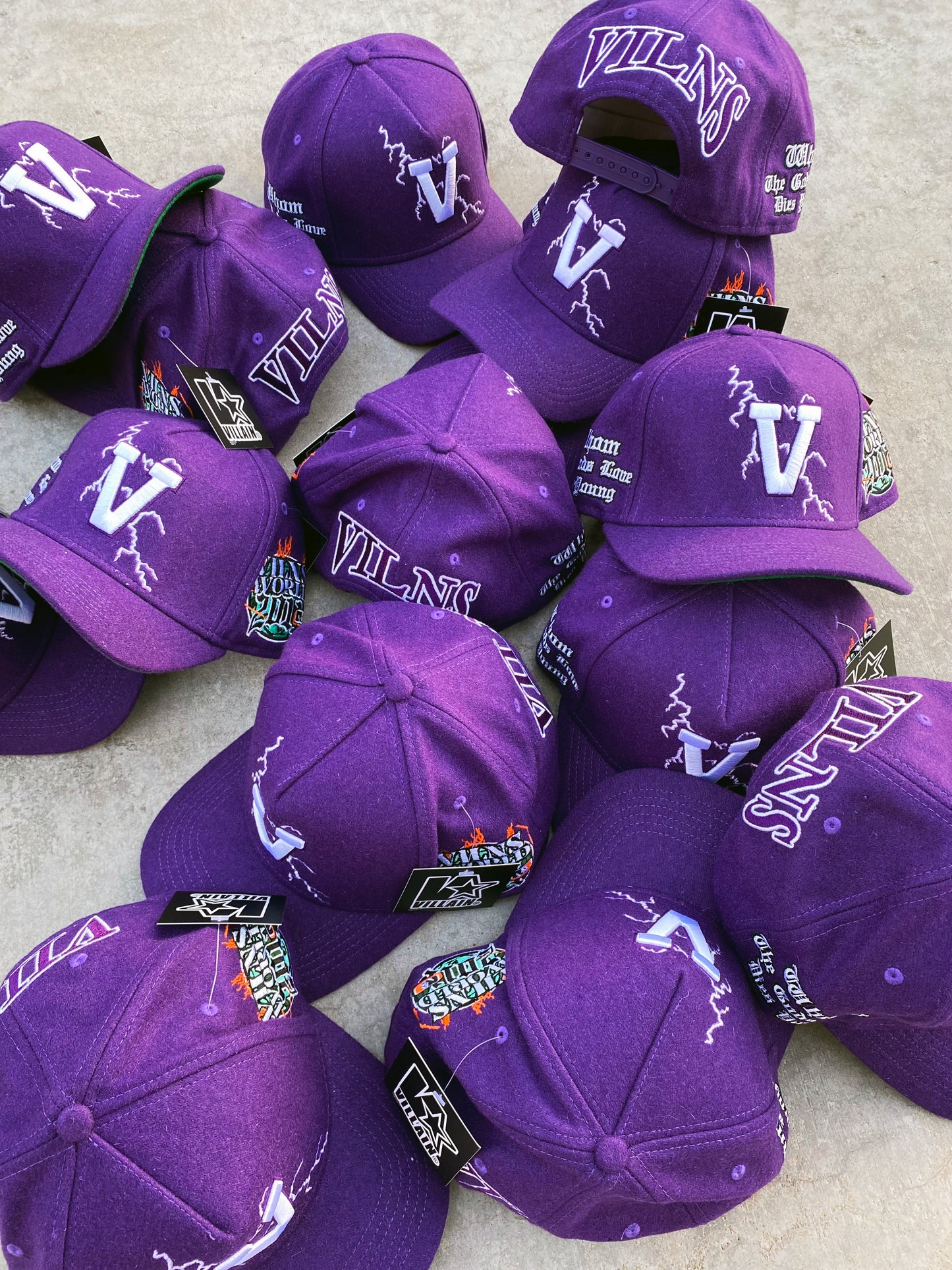 "V" Lightning Hat (Purple)