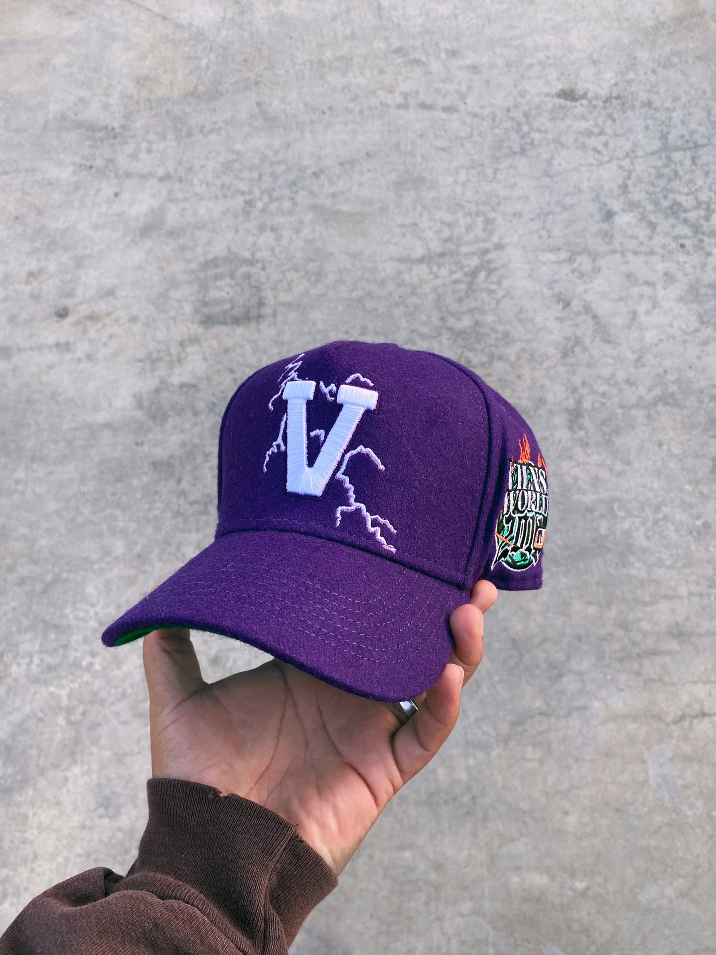 "V" Lightning Hat (Purple)