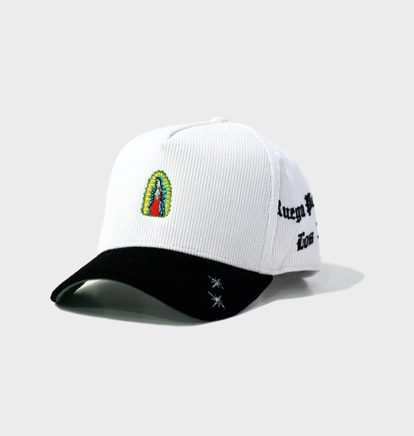 "VIRGIN MARY" CORDUROY HAT (WHITE)