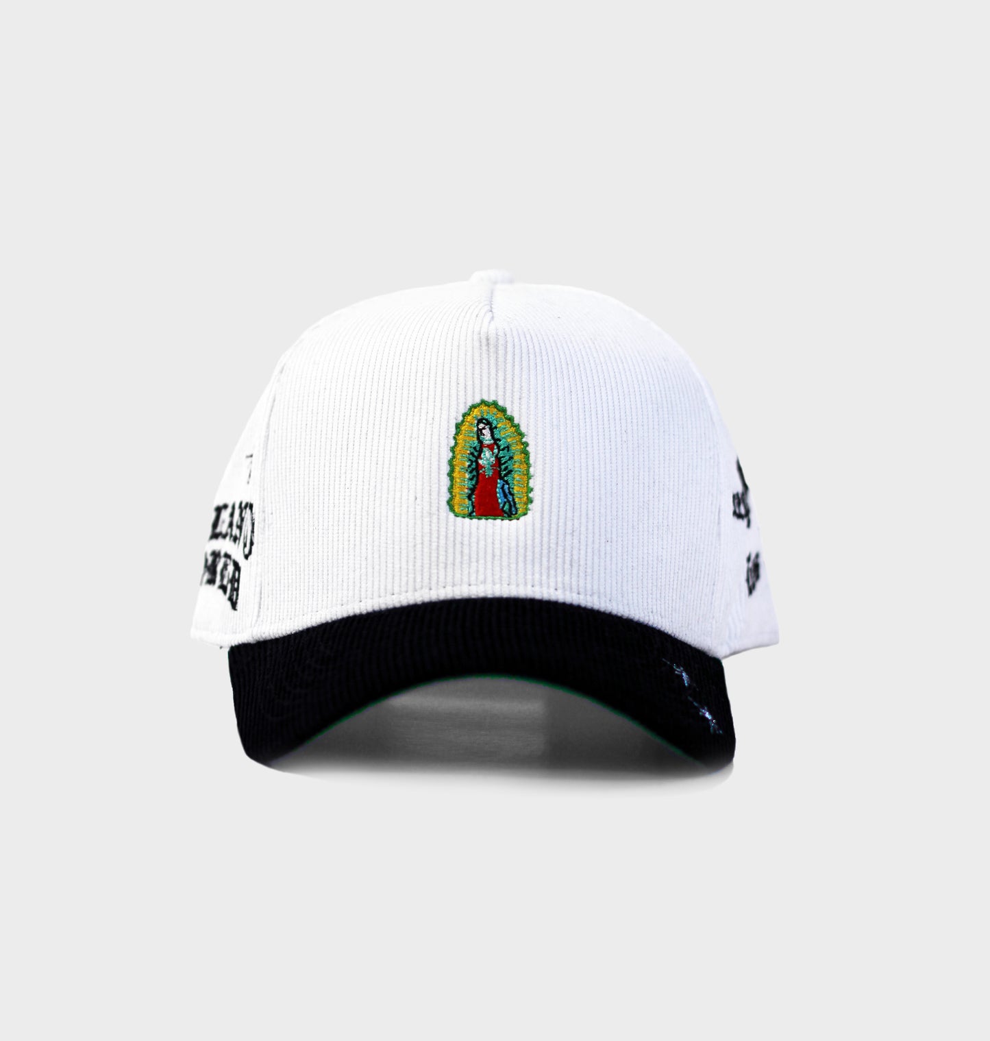 "VIRGIN MARY" CORDUROY HAT (WHITE)