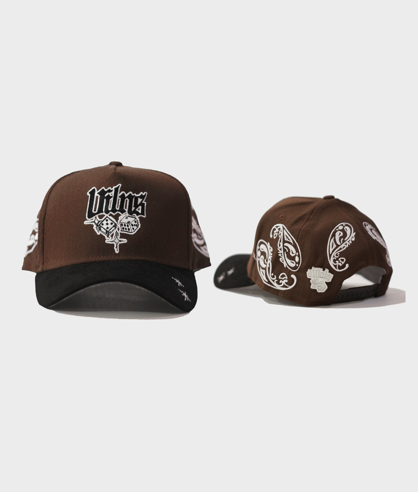 PAISLEY DICE HAT / BROWN