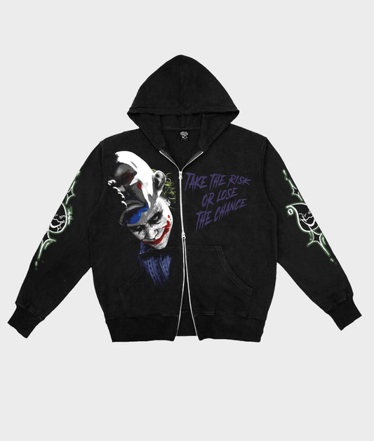 JOKER S ZIP-UP HOODIE (BLACK)