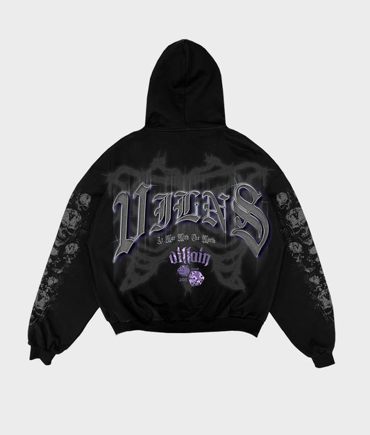 RIB WIRE - ZIP UP HOODIE (Black)