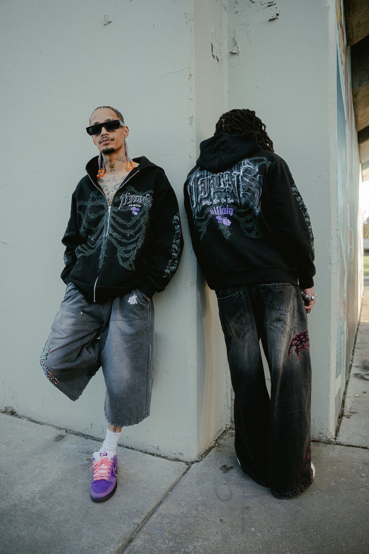 RIB WIRE - ZIP UP HOODIE (Black)