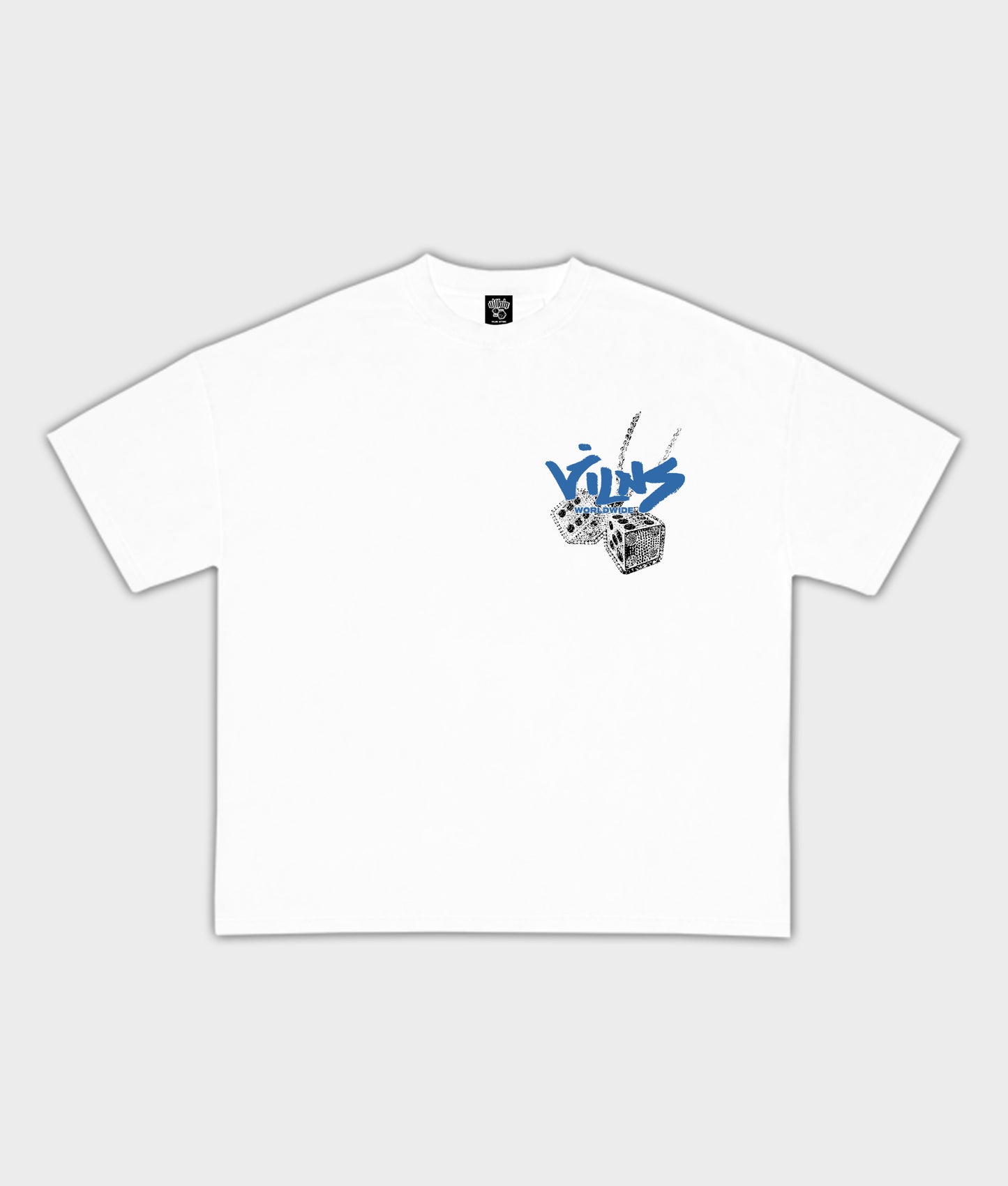 CITY TEE (WHITE) WITH BLUE