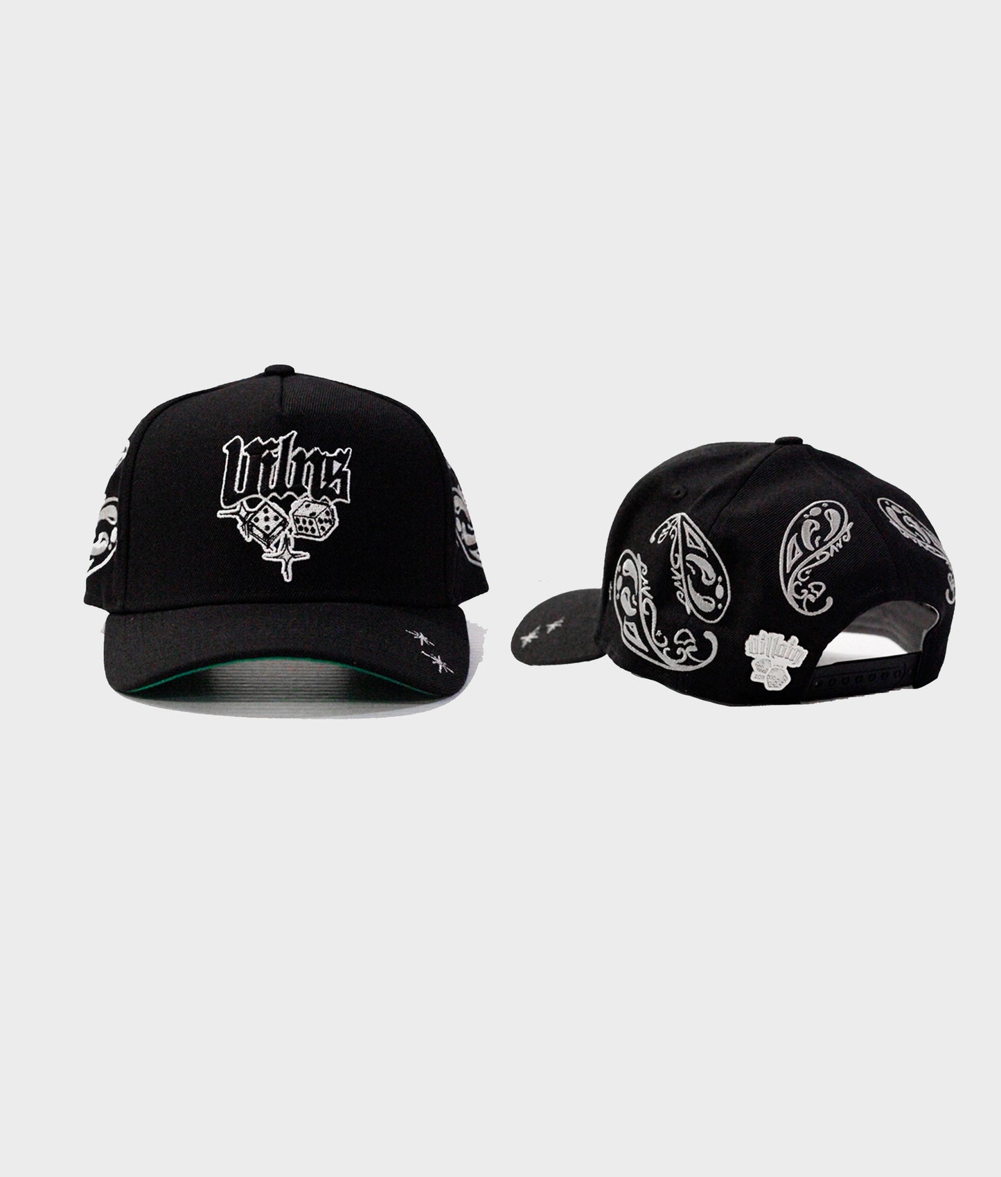 PAISLEY DICE HAT (BLACK&GREY)