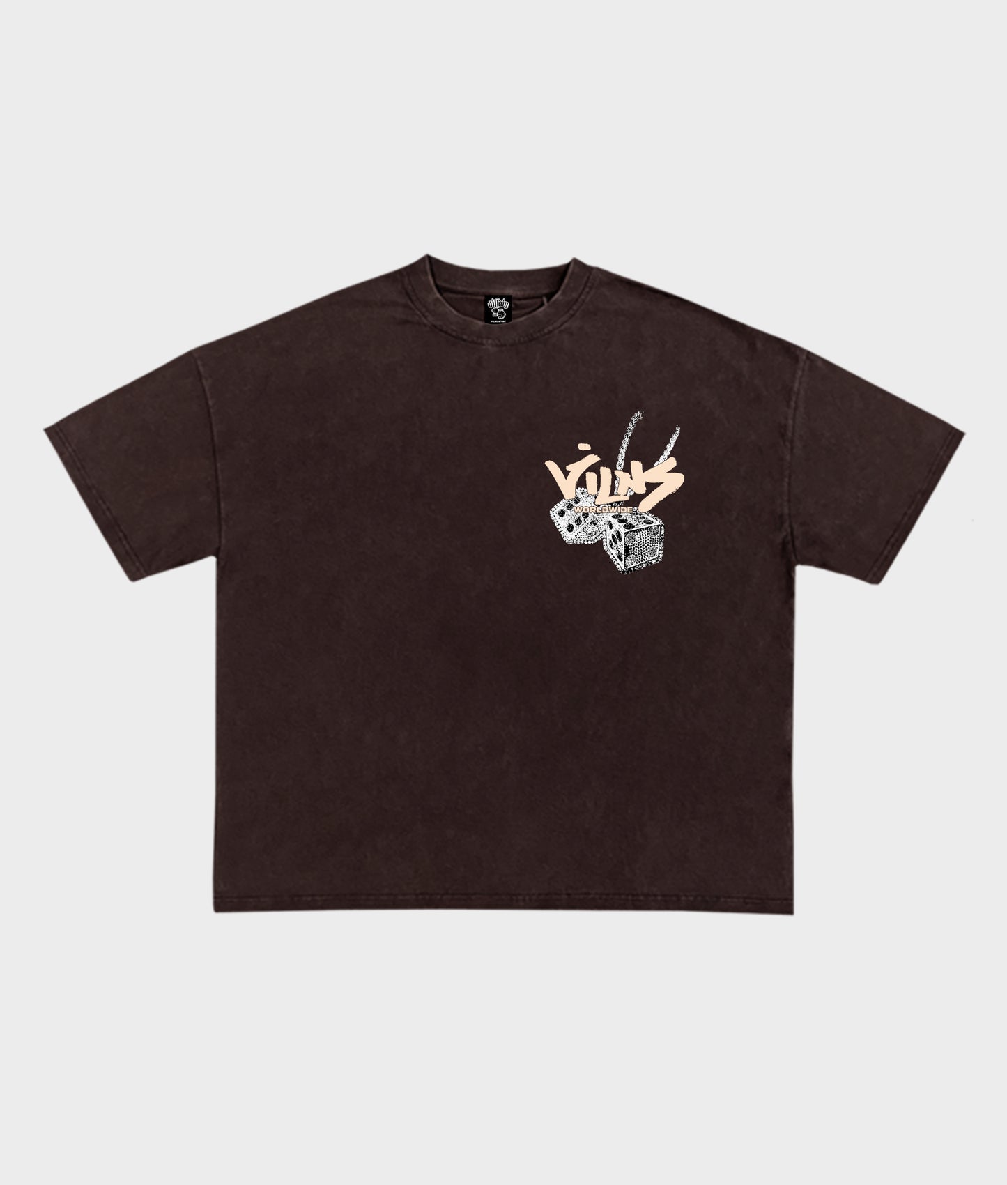 CITY TEE (BROWN) W/CREME