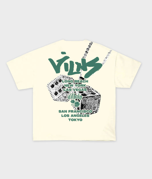 CITY TEE (CREME) W/GREEN