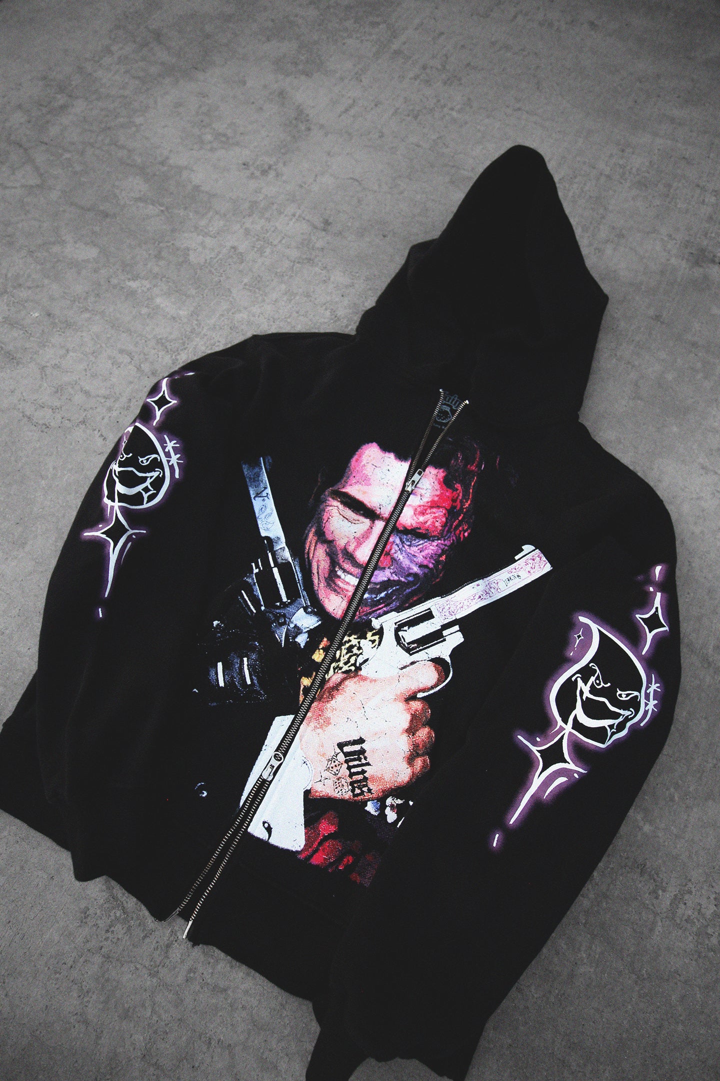 2FACE HOODIE (BLACK)