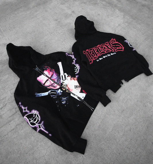 2FACE HOODIE (BLACK)