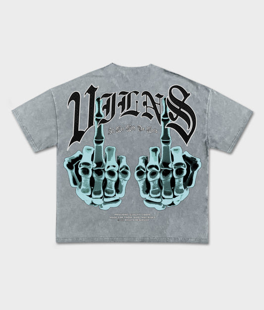 FVCK EM' TEE (DARK SILVER)