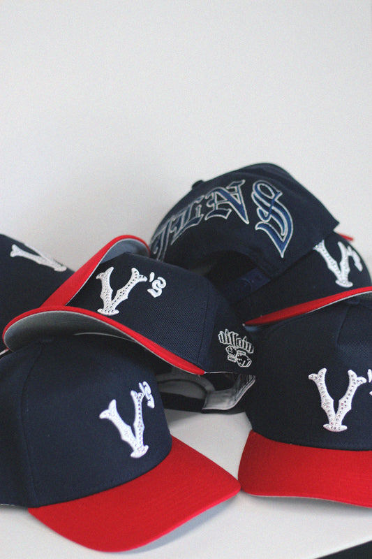 "V'$" Studded A-Frame (Blue/Red)