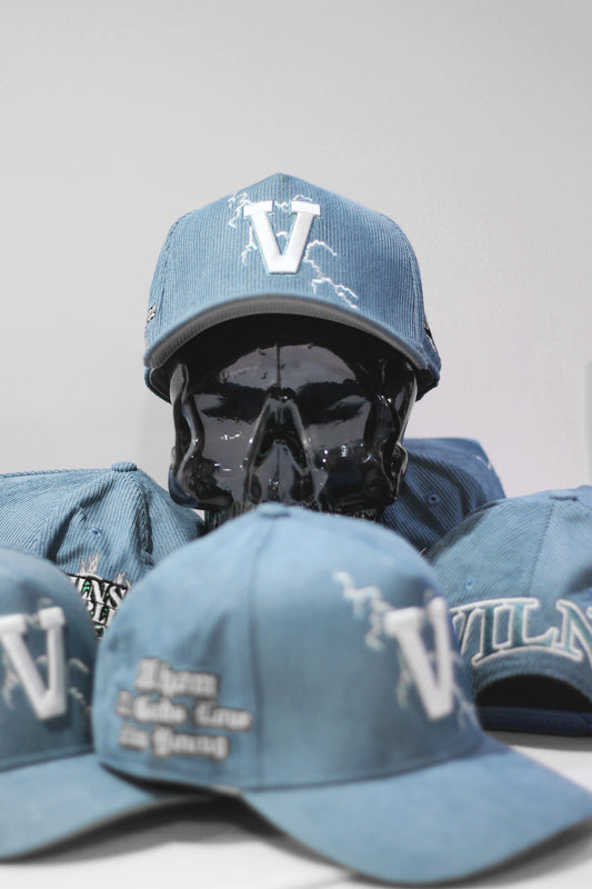 "V" Lightning Hat (Baby Blue)