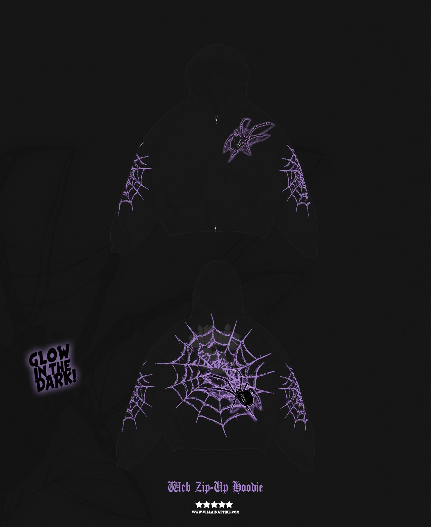 "VILNS WEB" ZIP-UP HOODIE