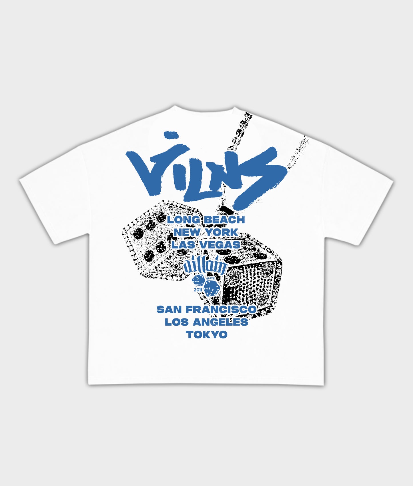 CITY TEE (WHITE) WITH BLUE